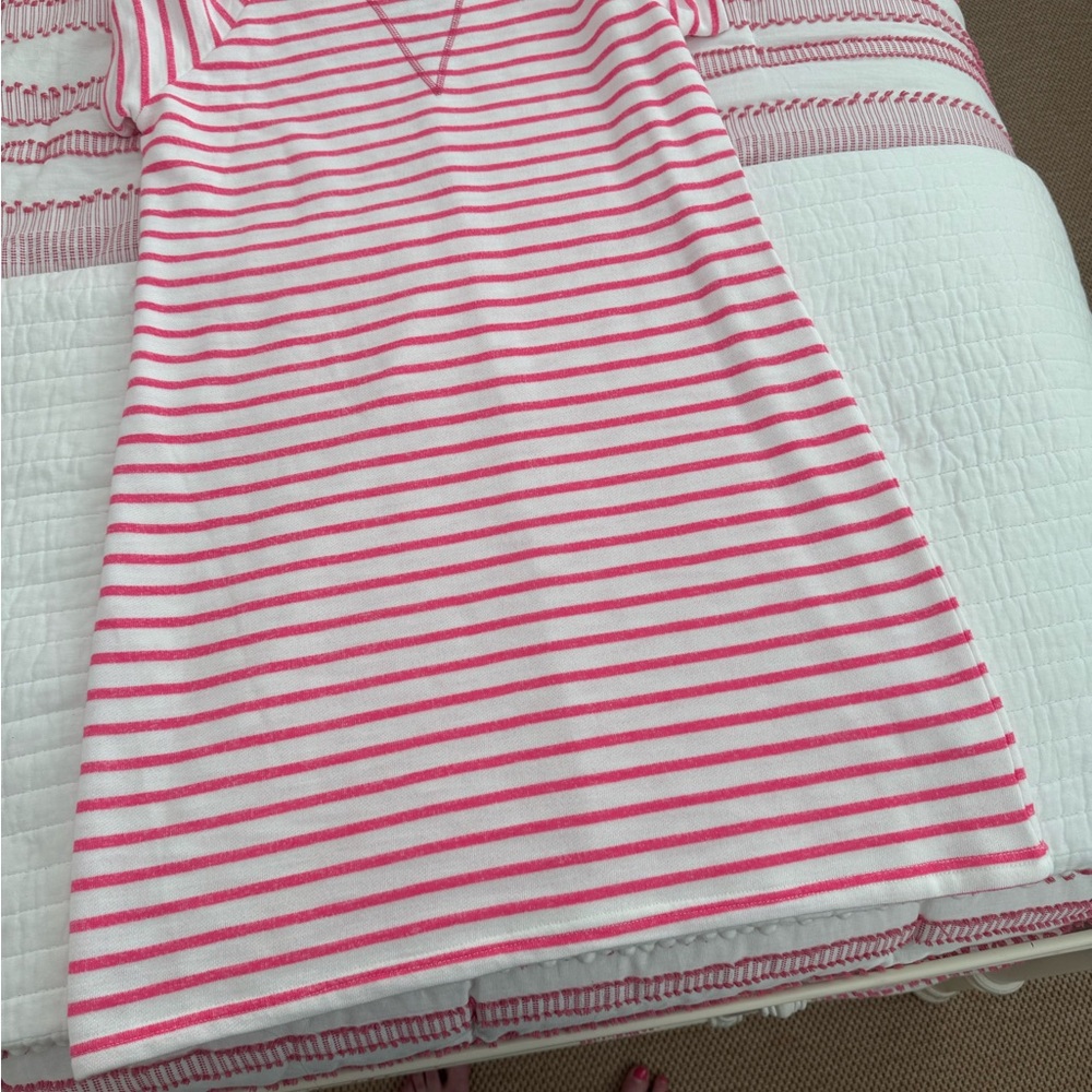 Sail to Sable Pink and White Striped Dress